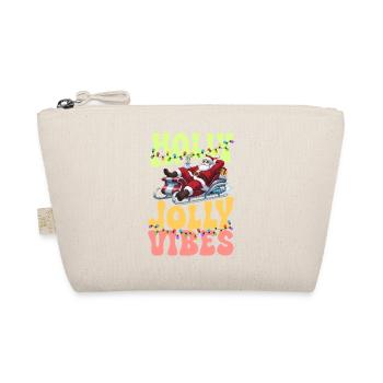 Santa Sleigh Holy Jolly Vibes - Bio-Täschchen - Natur - Vorne