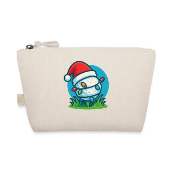 Funny Golf Ball Santa Claus Christmas Holiday - Organic Pouch - nature - Front
