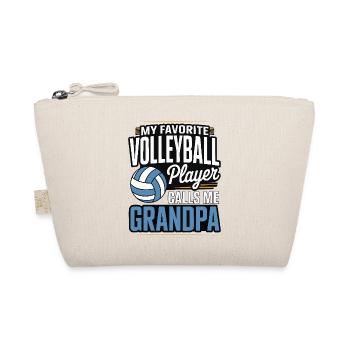 Volleyball Grandpa - Favorite Player Design - Organic Pouch - nature - Front