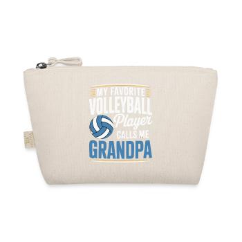 Volleyball Grandpa - Favorite Player Design - Organic Pouch - nature - Front