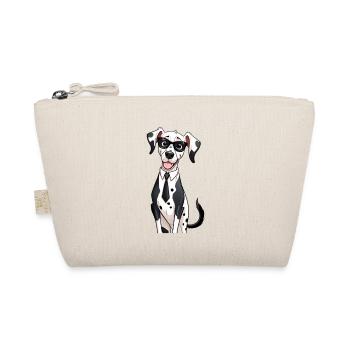 Dalmatian in suit with glasses - Organic Pouch - nature - Front