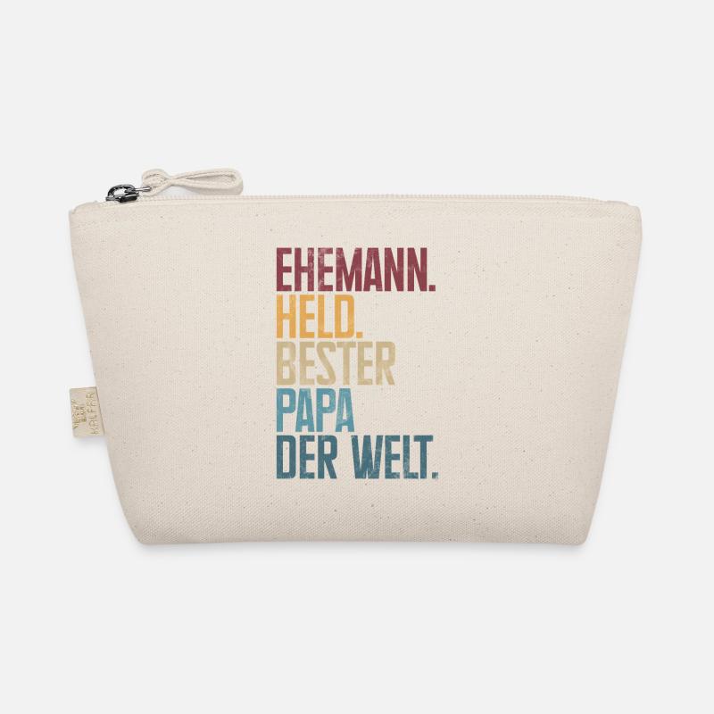 Ehemann Held Bester Papa Der Welt Retro - Bio-Täschchen - Natur