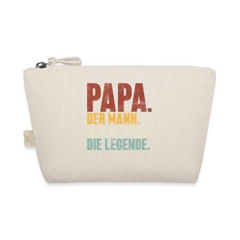 Papa Der Mann Der Mythos Die Legende Retro - Bio-Täschchen - Natur - Vorne