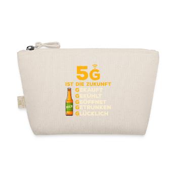 5G ist die Zukunft / Lustiger Bier Spruch, Humor - Bio-Täschchen - Natur - Vorne