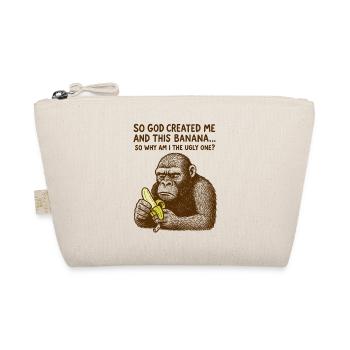 Funny Gorilla Banana Joke Retro Humor T-Shirt - Organic Pouch - nature - Front