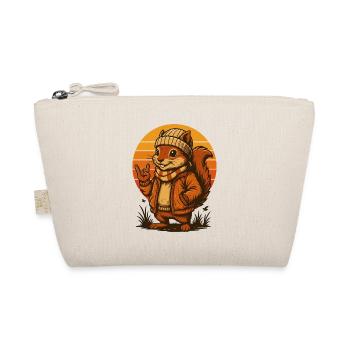 Cool squirrel in retro look - Organic Pouch - nature - Front