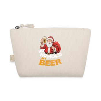 Le Père Noël avec de la bière en disant Ho Ho Hold my Beer - Trousse biologique - nature - Devant