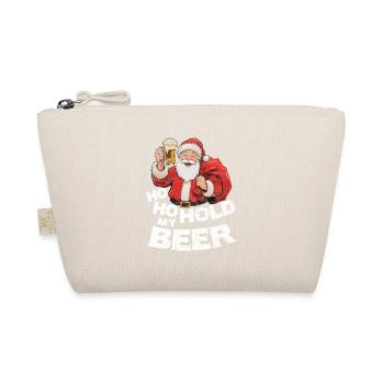 Le Père Noël avec de la bière en disant Ho Ho Hold my Beer - Trousse biologique - nature - Devant