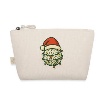 Funny Golf Ball Santa Christmas Lights - Organic Pouch - nature - Front