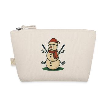 Funny Golf Snowman For Christmas Golfers - Organic Pouch - nature - Front
