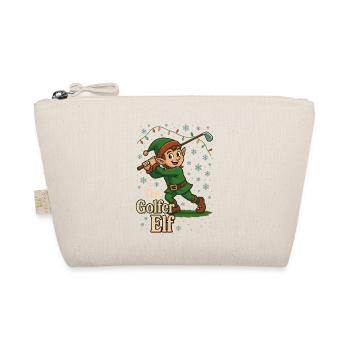 The Golfer Elf Funny Golf Player Design - Organic Pouch - nature - Front