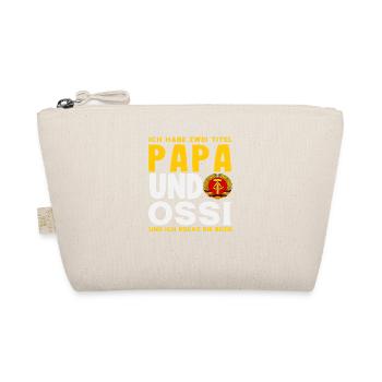 Papa Ossi Spruch Rocke Beide DDR Stolz - Bio-Täschchen - Natur - Vorne