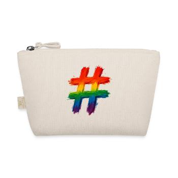 Colorful hashtag painted in rainbow colors - Organic Pouch - nature - Front