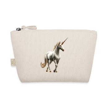 Unicorn Pony Rider Horses Riding Unicorns - Organic Pouch - nature - Front