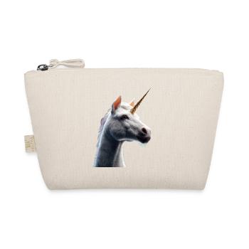 Unicorn Pony Rider Horses Riding Unicorns - Organic Pouch - nature - Front