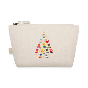 LGBTQ Cats Christmas Tree Pride Xmas Design - Organic Pouch - nature - Front