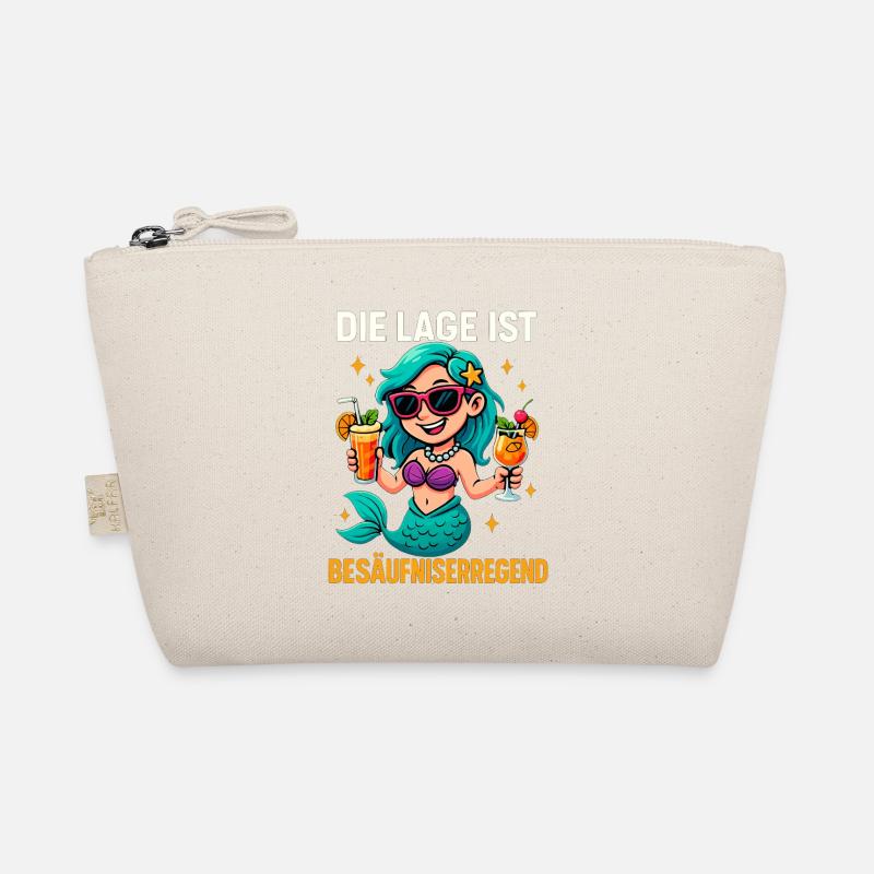 The location is drunken, mermaid Organic Pouch