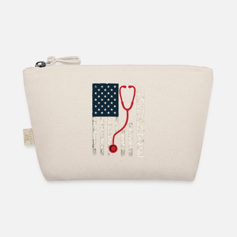Drapeau américain infirmière stéthoscope style vintage Trousse biologique