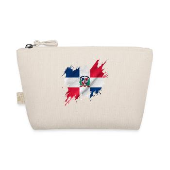 Dominikanische Flagge, zerrissener Stil - Bio-Täschchen - Natur - Vorne