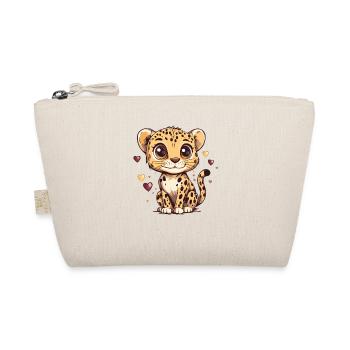 Mignon léopard garçon coeur design - Trousse biologique - nature - Devant