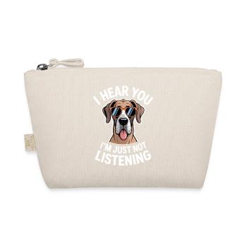 Deutsche Dogge Spruch Lustiges Dogge Geschenk - Bio-Täschchen - Natur - Vorne