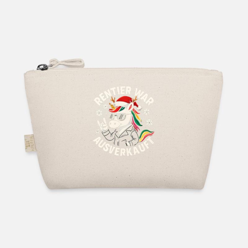 Weihnachten Spruch Humor Einhorn Lustig Rentier Bio-Täschchen