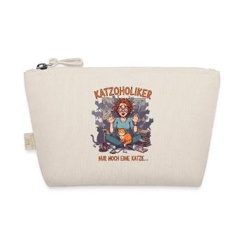 Katzoholiker Nur noch eine Katze - Lustiger Spruch - Organic Pouch - nature - Front