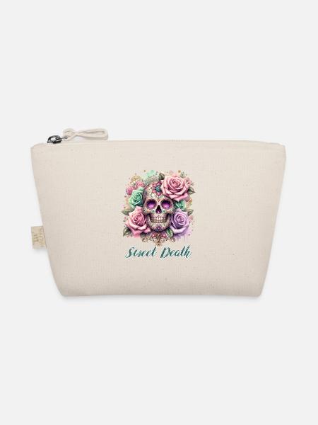 Flowers Skull Beauty Bloom - Organic Pouch - nature - Front