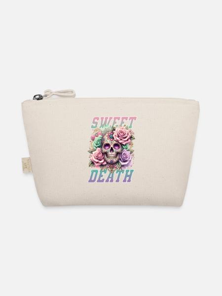 Flowers Skull Beauty Bloom - Organic Pouch - nature - Front