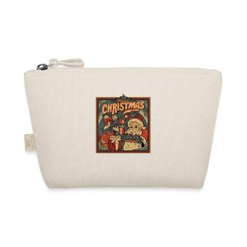 Vintage Weihnachtsmann Geschenkzeit - Bio-Täschchen - Natur - Vorne