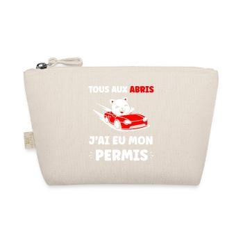 Panda in Red Cabrio Allowed - Organic Pouch - nature - Front