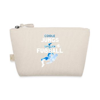 COOLE JUNGS SPIELEN FUßBALL - Bio-Täschchen - Natur - Vorne