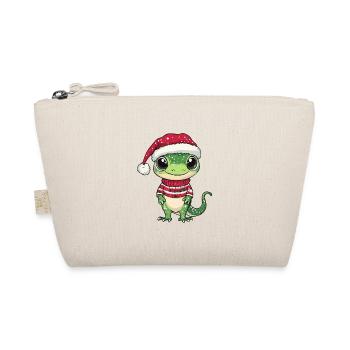 Lizard Christmas Gecko - Organic Pouch - nature - Front