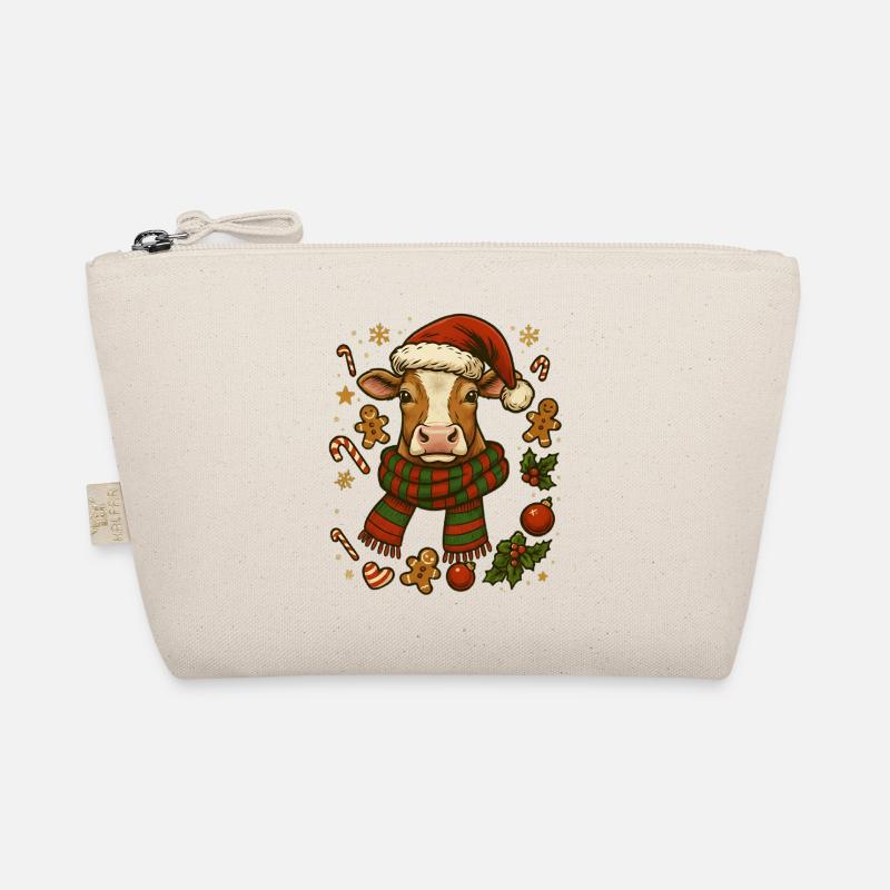 Kuh an Weihnachten Bio-Täschchen