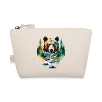Watercolor Forest Bear - Organic Pouch - nature - Front
