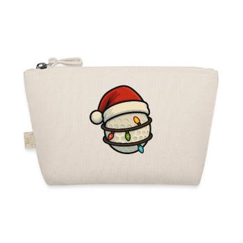 Funny Golf Ball Christmas Santa Holiday - Organic Pouch - nature - Front