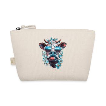 Vache colorée avec des lunettes de soleil – Flower Power Look - Trousse biologique - nature - Devant