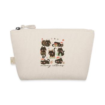 Merry Catmas Cozy Cats, Love Kittens  - Organic Pouch - nature - Front