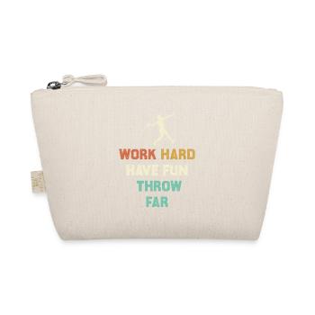 Work Hard, Throw Far Motif - Trousse biologique - nature - Devant