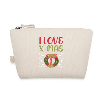 I love Xmas Christmas - Organic Pouch - nature - Front