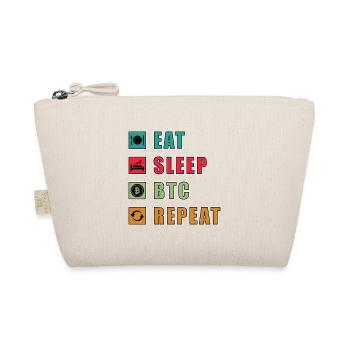 Eat Sleep BTC Repeat T-Shirt Design - Organic Pouch - nature - Front