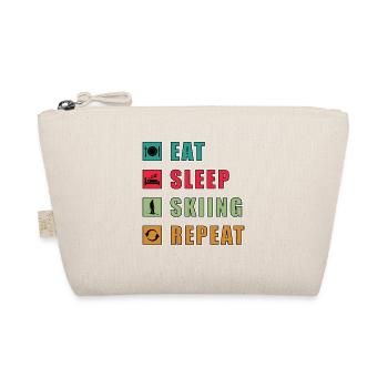 Eat Sleep Repeat Skiing - Organic Pouch - nature - Front