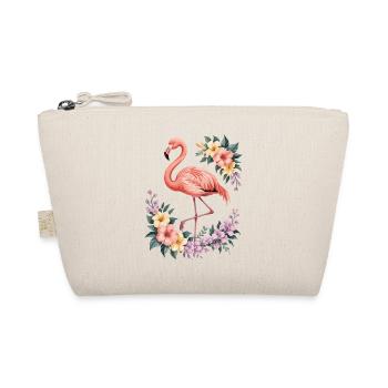 Tropical flamingo with flowers - Organic Pouch - nature - Front