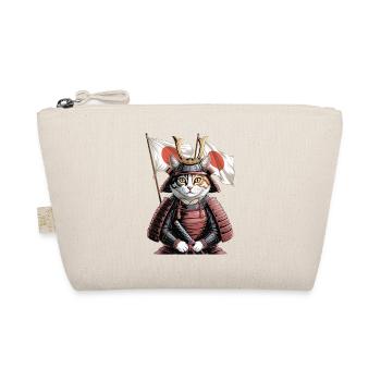Japan Katze Samurai - Bio-Täschchen - Natur - Vorne