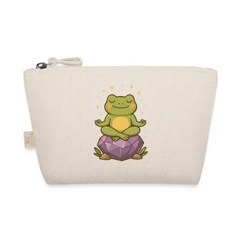 Meditating Frog – Spiritual & Mindful - Organic Pouch - nature - Front