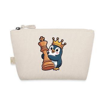 Cute Penguin Chess King Queen Brain Game - Organic Pouch - nature - Front