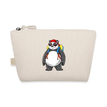 Panda Backpack Ready Back to School 2026 Vibes - Organic Pouch - nature - Front