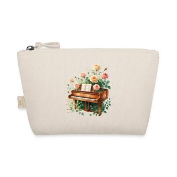 Rose Piano: Floral Piano Art - Organic Pouch - nature - Front