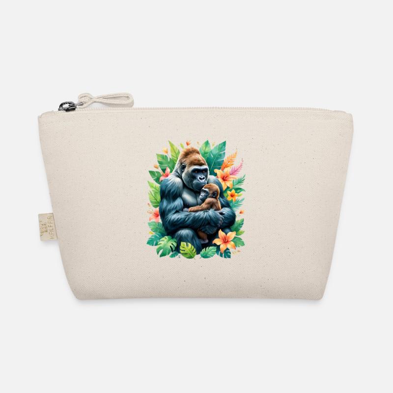 Amour de la famille de gorilles dans le feuillage tropical Trousse biologique