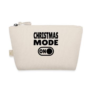 Christmas Mode ON - lustige Weihnachts-Sprüche - Bio-Täschchen - Natur - Vorne